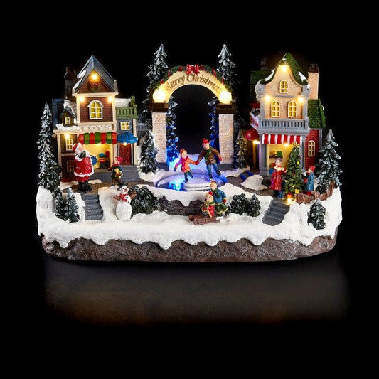 Christmas Village Scene Decoration - 15 LEDs