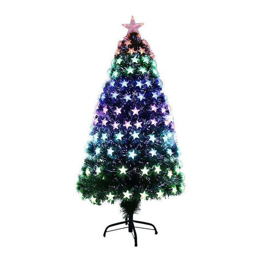 4 Foot Fibre Optic Christmas Tree Artificial - with LED Lights Multicoloured