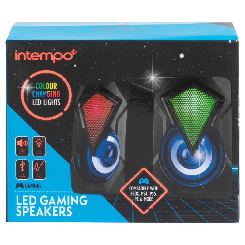 Intempo LED Gaming Speaker Set USB 6W