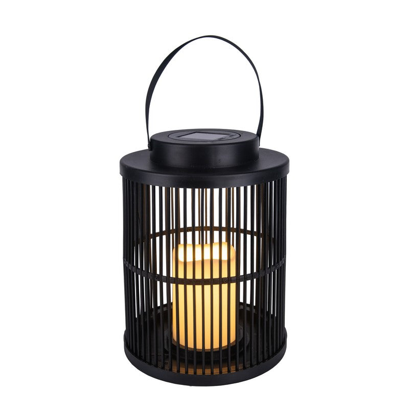 Bright Garden Candle Solar Garden Lantern Decoration Orange LED - 25cm Contemporary Artisan by Bright Garden