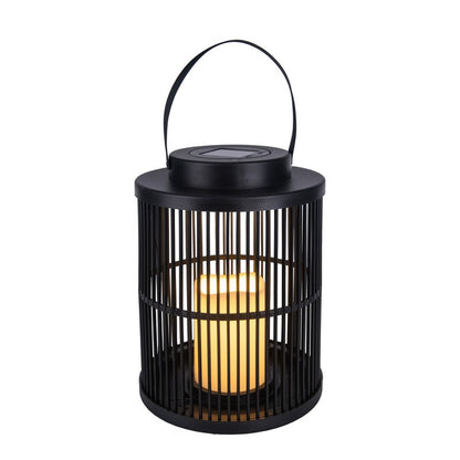 Bright Garden Candle Solar Garden Lantern Decoration Orange LED - 25cm Contemporary Artisan by Bright Garden