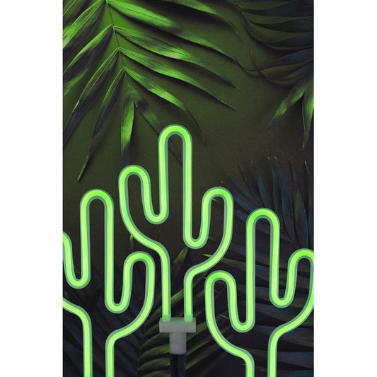 Bright Garden 3 Pack Cactus Solar Garden Stake Light Decoration Green LED - 45cm Neon by Bright Garden