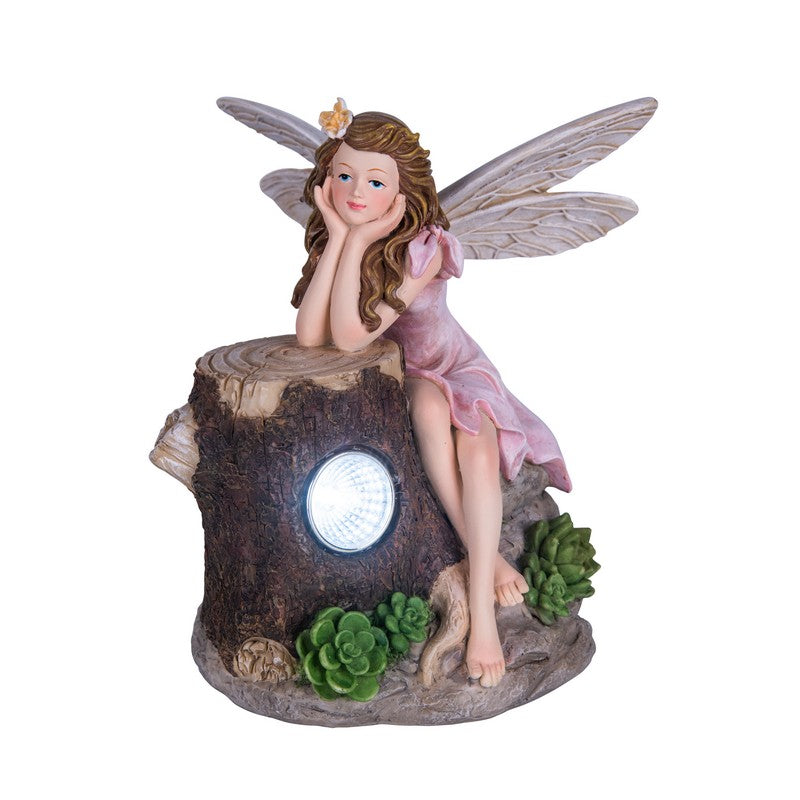 Bright Garden Fairy Solar Garden Light Ornament Decoration 2 White LED - 21cm Woodland Wonder by Bright Garden