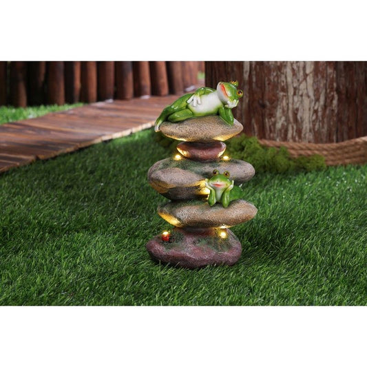 Bright Garden Frog Solar Garden Light Ornament Decoration 5 White LED - 27.8cm by Bright Garden