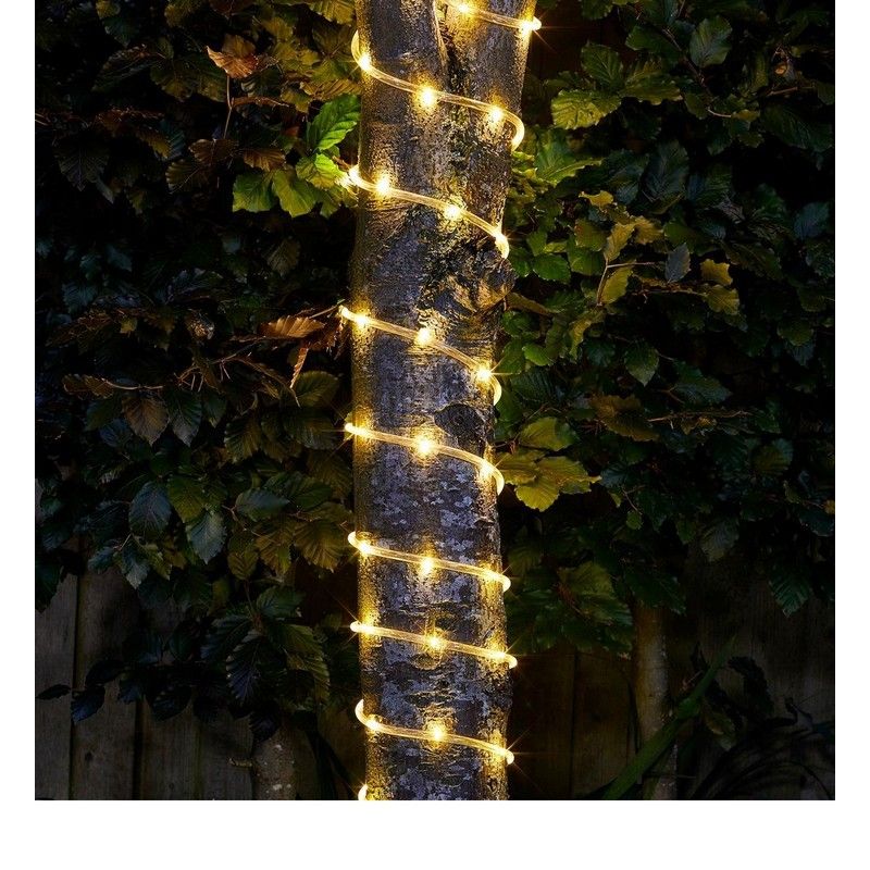 Bright Garden Solar Garden Tube Lights Decoration 110 Warm White LED - 10m by Bright Garden