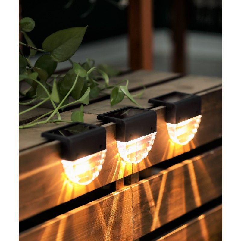 Bright Garden 3 Pack Solar Garden Wall Light Decoration 2 Multicolour LED - 9cm by Bright Garden