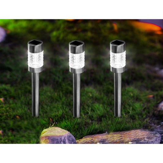 Bright Garden 3 Pack Solar Garden Stake Light White LED - 57cm by Bright Garden