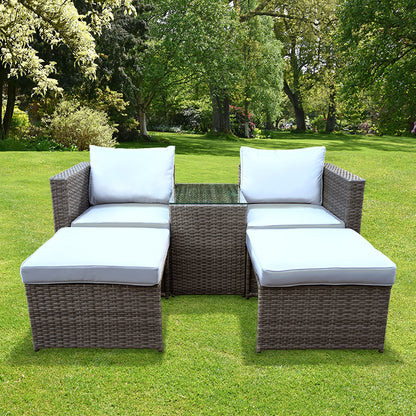 Croft Avignon Garden Relaxer Set by Croft - 2 Seats Grey Cushions