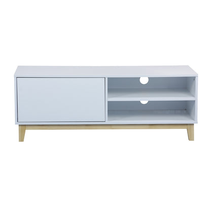 Norfolk Furniture Malmo Large TV Unit White 1 Door 2 Shelves