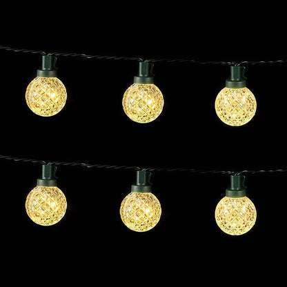 String Ball Christmas Lights Warm White Indoor 10 LED - 6 Foot by Astralis