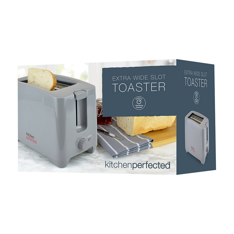 Kitchen Perfected Extra Wide Slot Toaster By KitchenPerfected - Grey