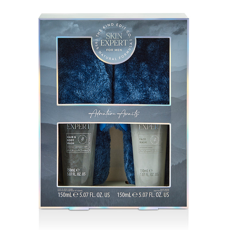 The Kind Edit Co. Skin Expert For Men Slippers Gift Set