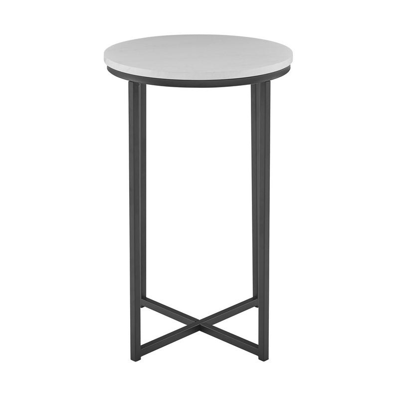 Norfolk Furniture Deco Circular Side Table Black & White