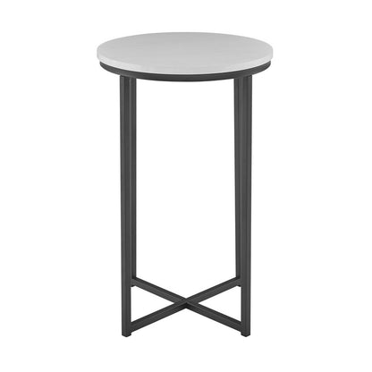 Norfolk Furniture Deco Circular Side Table Black & White