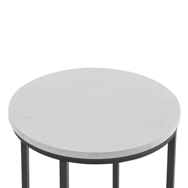 Norfolk Furniture Deco Circular Side Table Black & White