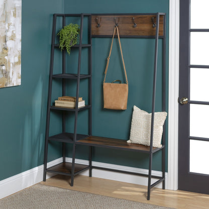 Norfolk Furniture Rustic Tall Shelving Unit Black 5 Shelves