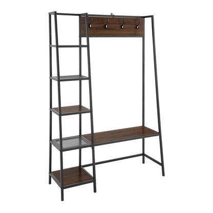 Norfolk Furniture Rustic Tall Shelving Unit Black 5 Shelves