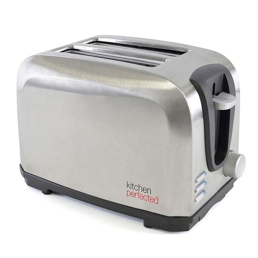 Kitchen Perfected Kitchen Toaster Wide Slot 2 Slice 700W - Brushed Steel