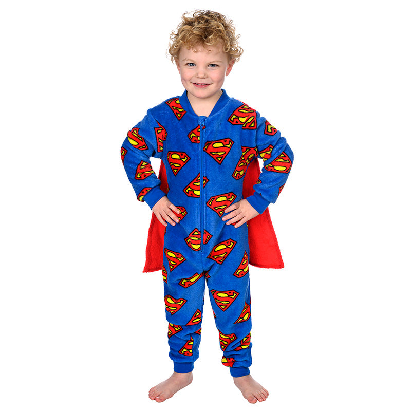 Superman Kids Superman Fleece Zip-Up Onesie - Age 5-6