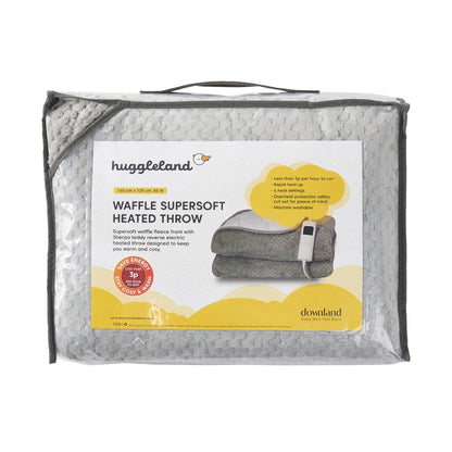 Huggleland Huggleland Supersoft Waffle Electric Heated Throw - 160cm