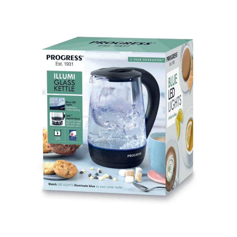 Progress Illuminating Glass Kettle By Progress 1.7L - 2200W