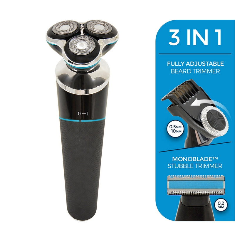 Paul Anthony Rotary Shaver And Trimmer Lithium Pro 3 Wet Or Dry - USB Charge