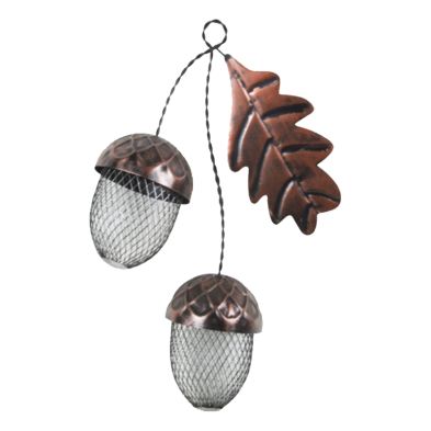 Garden Bird Feeder Metal Twin Acorn Design By Croft