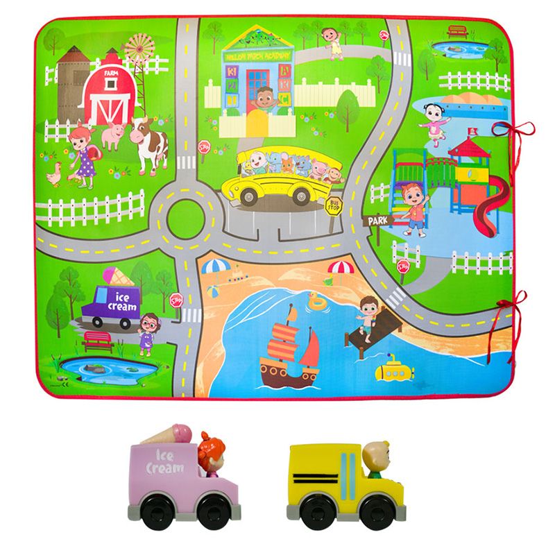 CoComelon CoComelon Super Giant Car Play Mat with 2 Vehicles