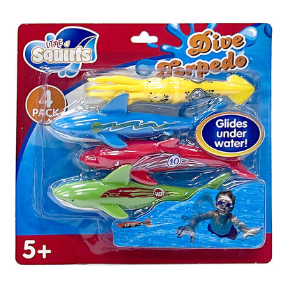 Sea Creatures Torpedo Dive Sticks - Pack Of 4