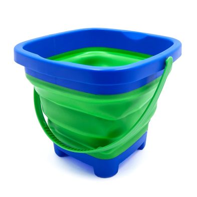 Collapsible Beach Bucket - Blue And Green