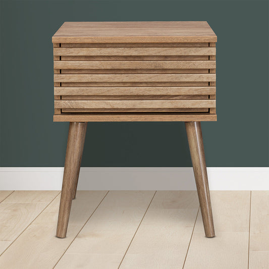 Kyoto Side Table Natural 1 Shelf 1 Drawer