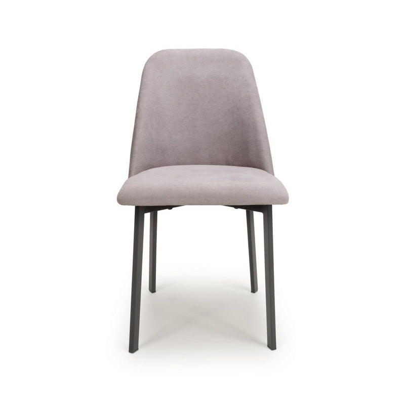 Shankar 4 Contemporary Dining Chairs Light Grey Linen Effect