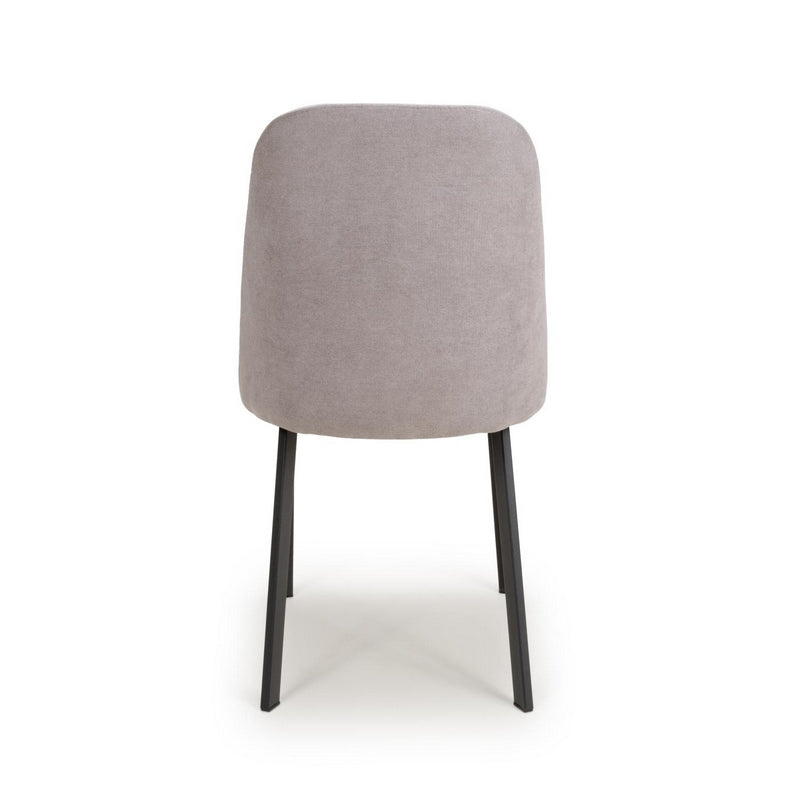 Shankar 4 Contemporary Dining Chairs Light Grey Linen Effect