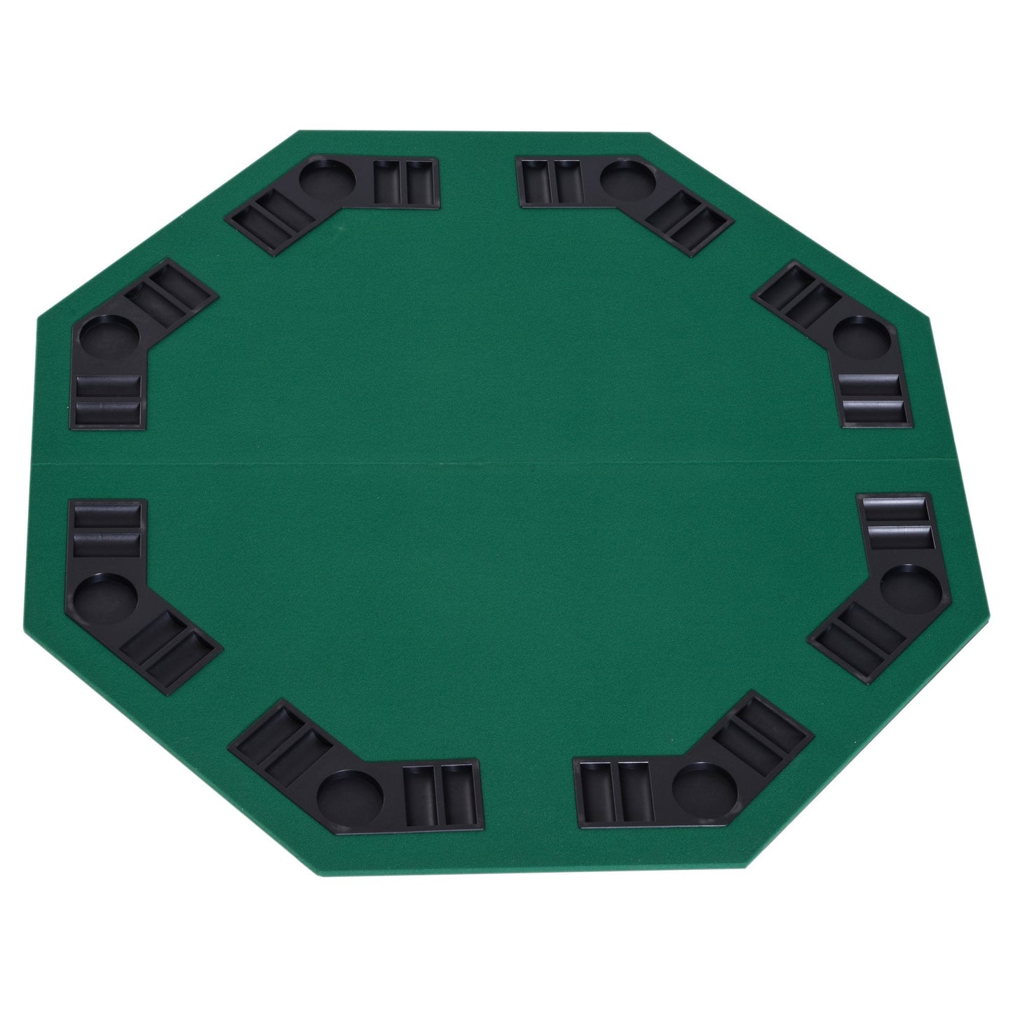 1.2m/48 Inches Foldable Poker Table Top 8 Players Blackjack Tables Casino Chip Trays