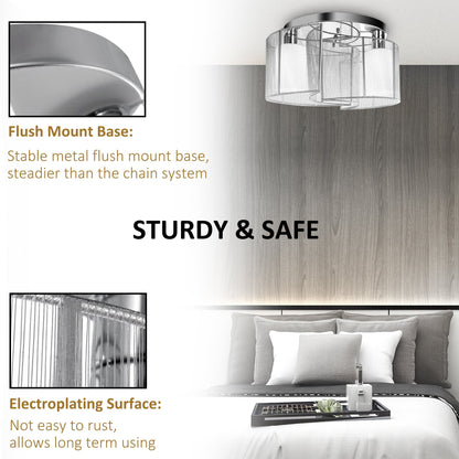 Modern Design Mini Style Flush Mount Ceiling Light with Flush Metal Finish Chandelier for Hallway