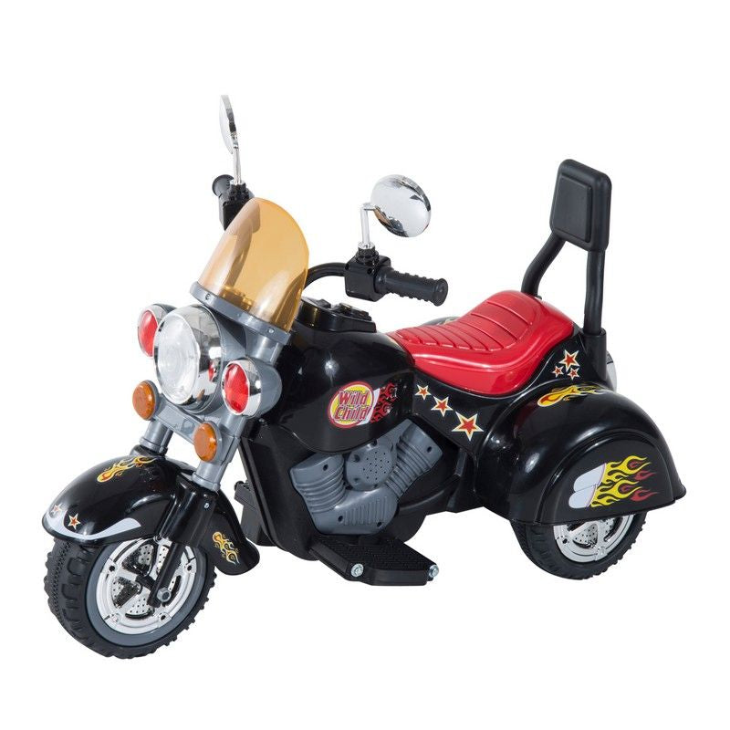 Homcom Homcom Kids Ride On Toy Car Motorbike Electric Scooter 6V Battery Operated Toy Trike-Black