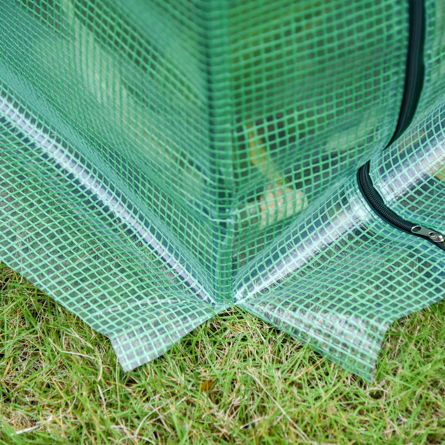 100 x 50 x 150cm Greenhouse PE Cover with Zipper Roll-up Door Outdoor Green