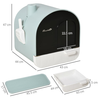 PawHut Hooded Cat Litter Box