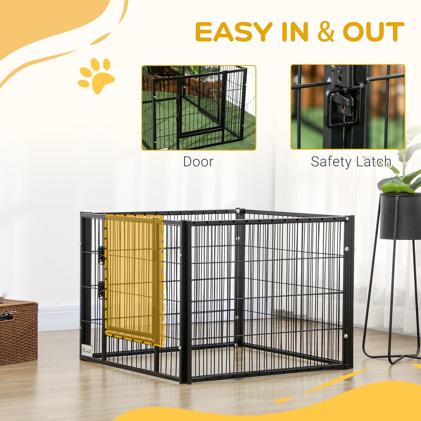 PawHut 82.5-150 x 61cm Heavy Duty Pet Playpen