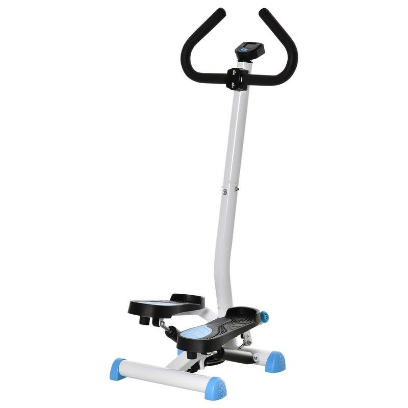 Homcom Homcom Adjustable Stepper Aerobic Ab Exercise Fitness Workout Machine with LCD Screen & Handlebars