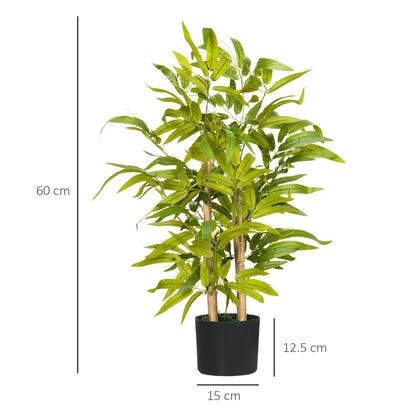 Artificial Plants Bamboo Tree in Pot Desk Fake Plants for Home Indoor Outdoor Decor