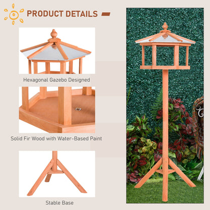 Bejing 113cm Bird Table Wood Natural by Pawhut