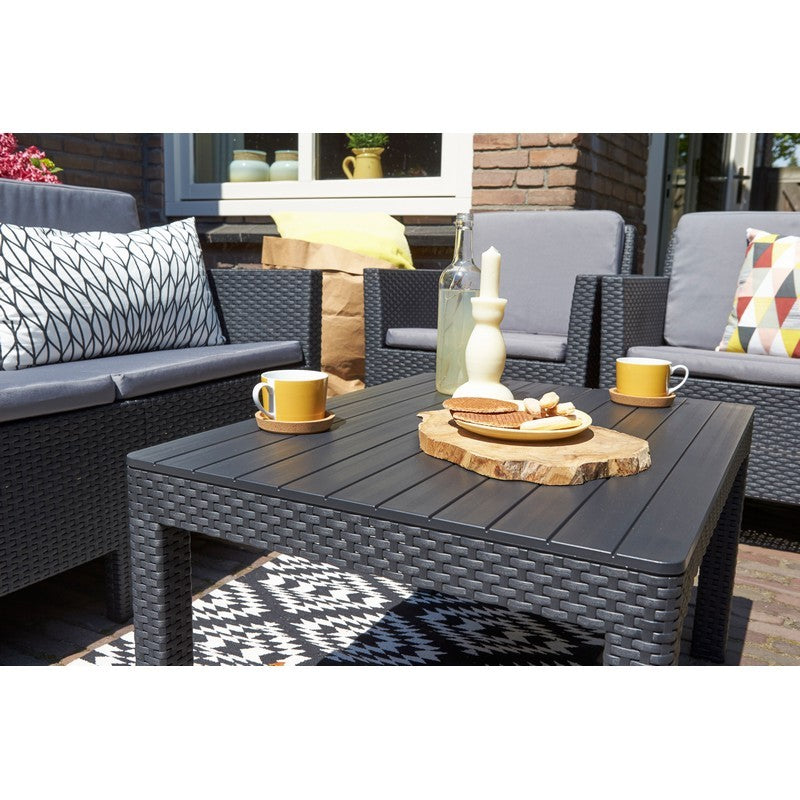 Keter Chicago Garden Patio Dining Set by Keter - 4 Seats Grey Cushions