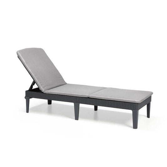 Keter Jaipur Garden Sun Lounger Set by Keter - 2 Seats Grey Cushions