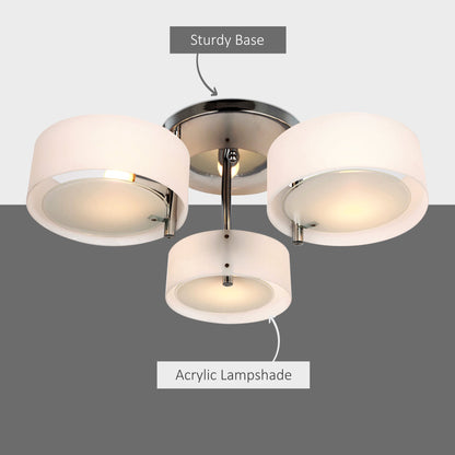 3 Lights Acrylic Lamp Light-White