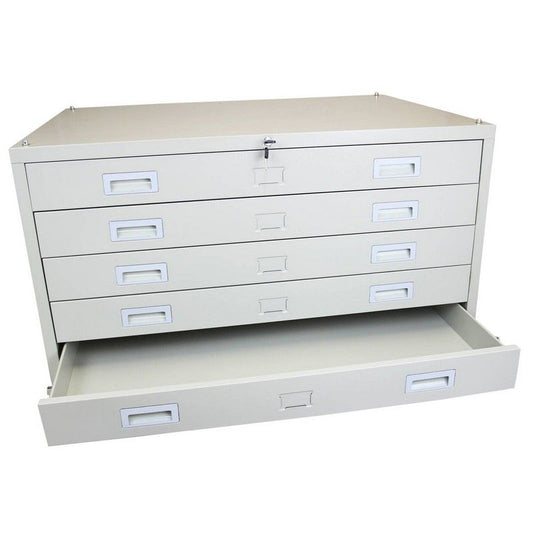 Anglian Furniture Architects Chest of Drawers Metal Off-white 5 Drawers