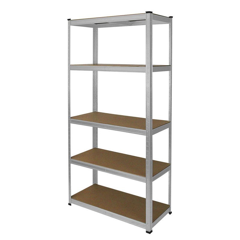 Raven Galvanised Steel & MDF Shelving Units 180cm - Silver Set of Three E-Rax 90cm by Raven