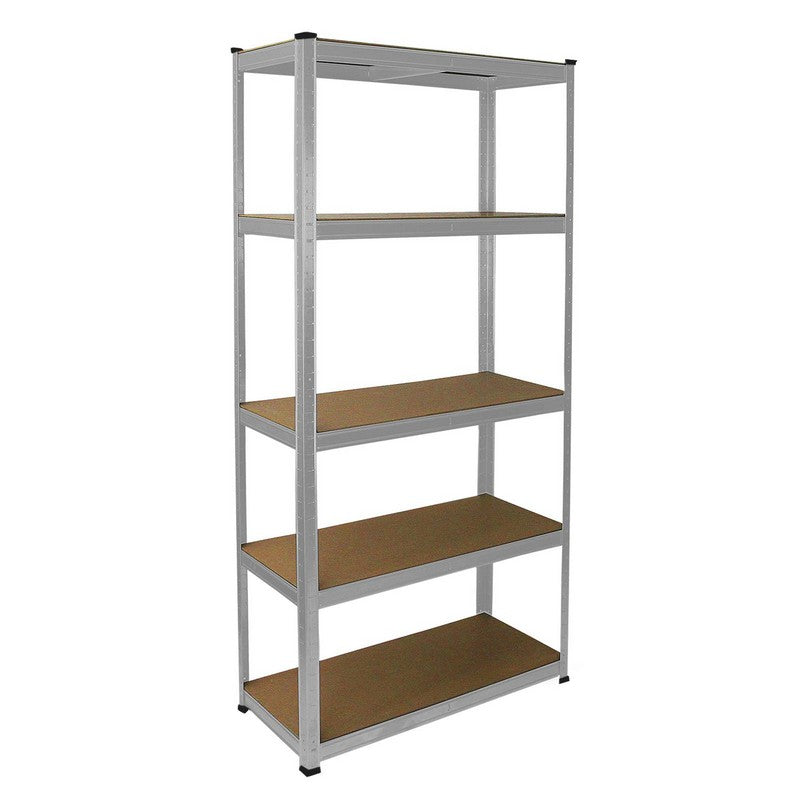 Raven Galvanised Steel & MDF Shelving Units 180cm - Silver Set of Three E-Rax 90cm by Raven