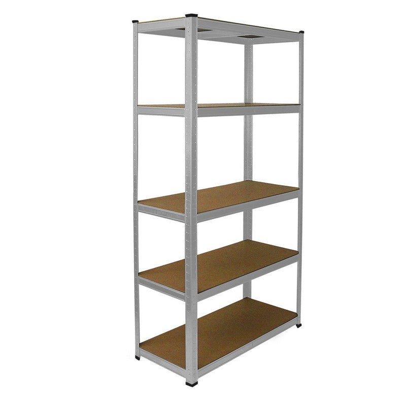 Raven Galvanised Steel & MDF Shelving Units 180cm - Silver Set of Three E-Rax 90cm by Raven