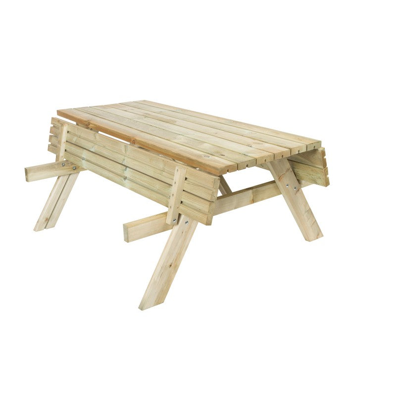 EKJU Fold Up Picnic Table - 6 Seat Brown by EKJU